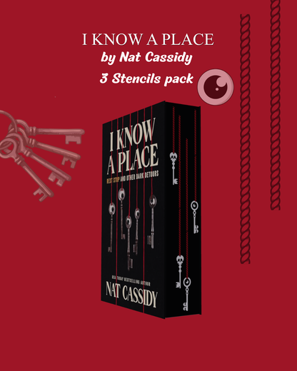Pochoir de Jaspage - I Know a Place by Nat Cassidy - Pack de 3 pochoirs adhésifs en vinyle