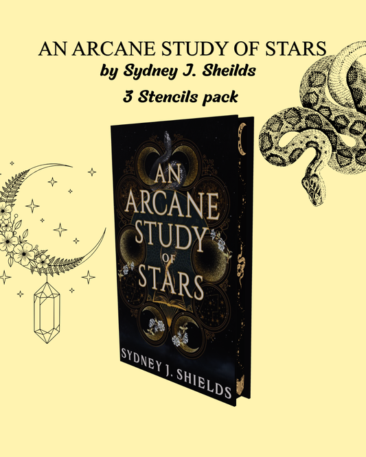 Painted Edges Stencil - An Arcane Study of Stars by Sydney J. Sheilds - Pack of 3 Adhesive Vinyl Stencils