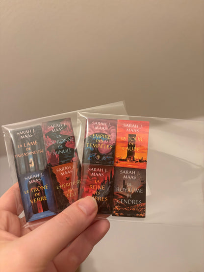 Le Trone de Verre livres miniatures dans l'emballage